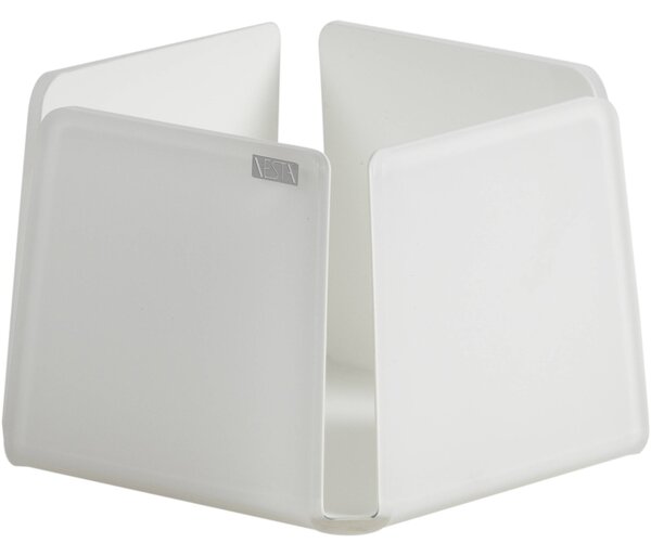 Portatovaglioli Orizzontale in Plexi Picccolo LIKE WATER 13,5x13,5xh10 cm - per tovagliolini piccoli Bianco SATINATO