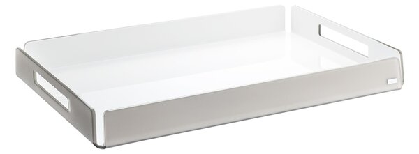 Vassoio BIG like water tortora bianco satinato, dimensioni 45x31xH5 cm, peso 1,165 kg, spessore 5 mm tortora satinato