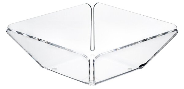 Cestino pane like water trasparente incolore, dimensioni 21x21xH7,5 cm, peso 0,25 kg, spessore 5 mm colore trasparente