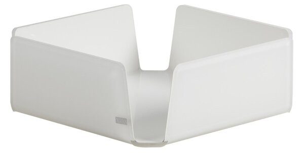 Portatovaglioli Orizzontale in Plexi Medio LIKE WATER 18,5x18,5xh6 cm bicolore Bianco