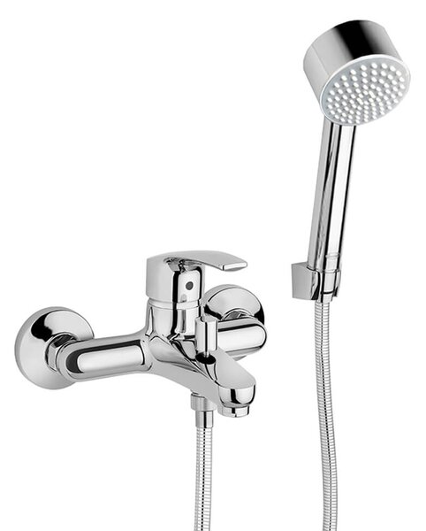 Gruppo vasca esterno Jacuzzi | rubinetteria con doccia duplex Lucente ottone cromo