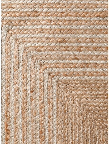 Tappeto di colore naturale/colore naturale chiaro in iuta reversibile/tessuto a mano 120x170 cm Juno – Hanse Home