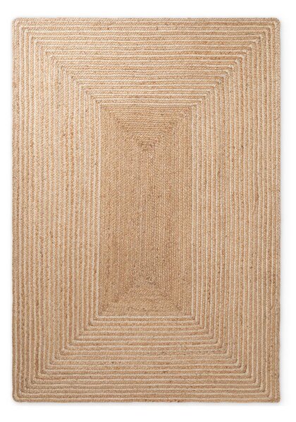 Tappeto di colore naturale/colore naturale chiaro in iuta reversibile/tessuto a mano 120x170 cm Juno – Hanse Home