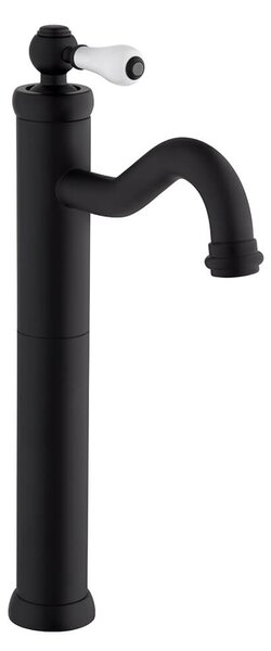 Miscelatore lavabo tipo alto Jacuzzi Rubinetteria nero opaco serie Tosca per piletta click clack