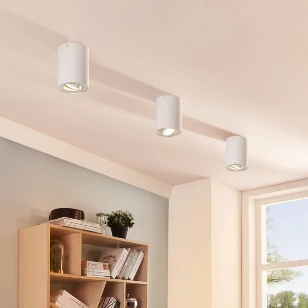 Plafoniera soffitto Jolina Arcchio, dimmerabile, Bianco / Opale, Corridoio, Alluminio, Moderno, Plafoniera