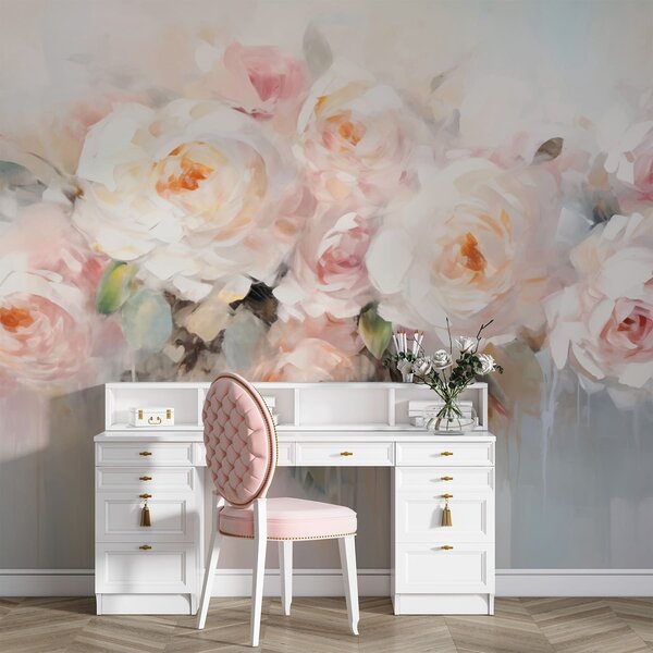 Carta da parati Fiori classici, rose, Carta da parati Acquerello, w05614 : Uwalls.it