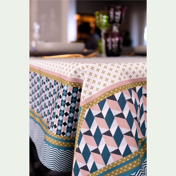 Tovaglia in cotone Stampato MODER DECOR 180x140 cm (Adatta x tavoli da 6-8 persone) cotone stampato con trattamento anti macchia e antigoccia