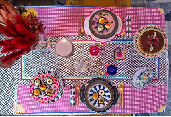 Tovaglia in cotone Stampato ETHNIC DECOR 180x140 cm (Adatta x tavoli da 6-8 persone) cotone stampato con trattamento anti macchia e antigoccia