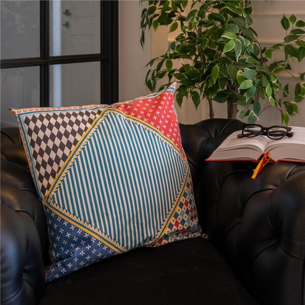 Fodera per Cuscino arredo FOULARD DECOR - dimensioni cm. 50x50 - puro cotone di alta qualit� chiusura con cerniera