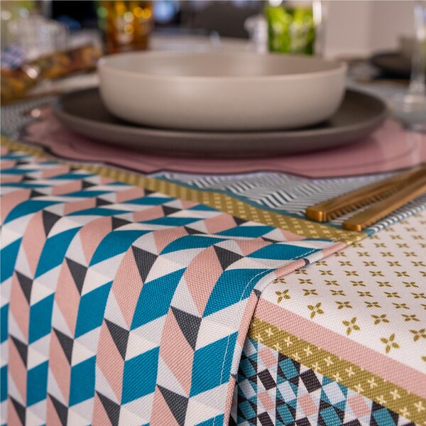Tovaglietta Runner in cotone Stampato MODER DECOR 160x50cm cotone stampato con trattamento anti macchia e antigoccia