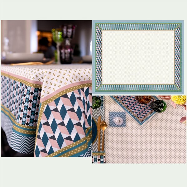 Tovaglia in cotone Stampato MODER DECOR 140x230 cm (Adatta x tavoli da 10-12 persone) cotone stampato con trattamento anti macchia e antigoccia