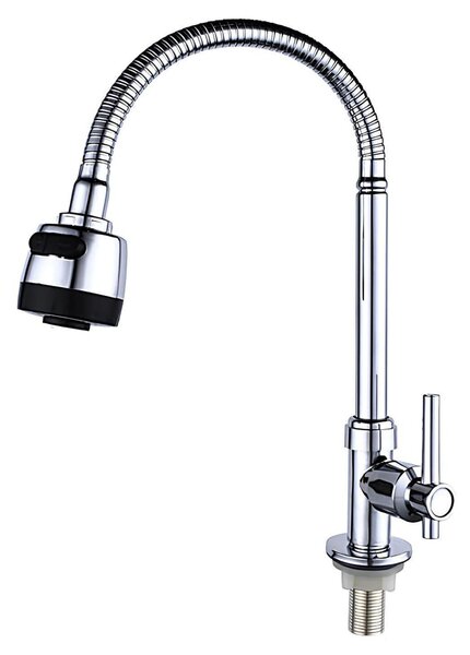 Miscelatore monocomando per cucina, girevole a 360°, rubinetto per lavello, con 2 tipi di getto d'acqua