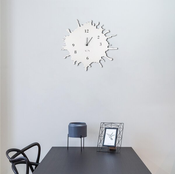 Orologio da parete small skizzo bianco, Diametro 33,5 cm peso 0,395 kg, spessore 5 mm