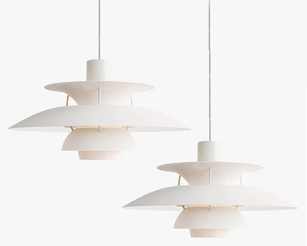 ZELURXX Set da 2 lampade a sospensione in stile nordico, lampada a sospensione moderna a LED, lampada da sala da pranzo, alluminio, regolabile in altezza, lampada da soggiorno, Ø 40 cm
