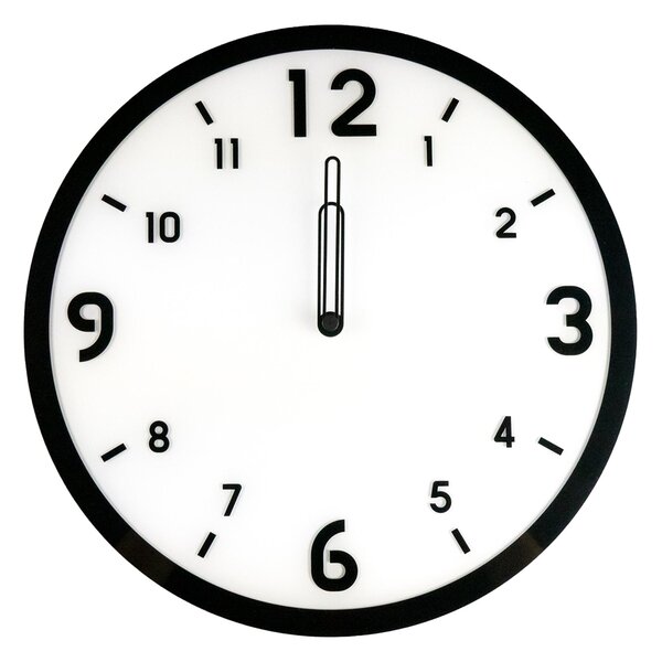 Orologio da parete in cristallo acrilico Basic BIG Diametro 50 cm , spessore 3 mm colore trasparente