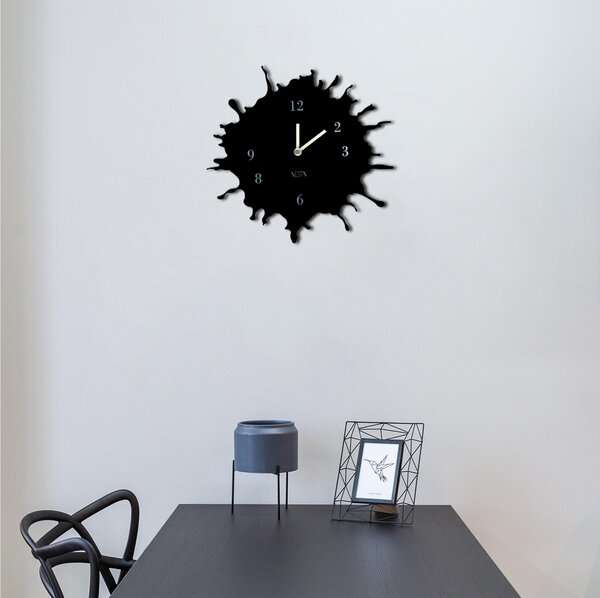 Orologio da parete small skizzo nero, Diametro 33,5 cm peso 0,395 kg, spessore 5 mm