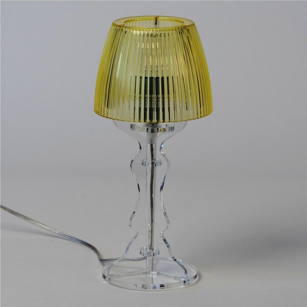 Lampada da tavolo Abat Jour Piccola LADY diametro �14xh31cm Trasparente Giallo