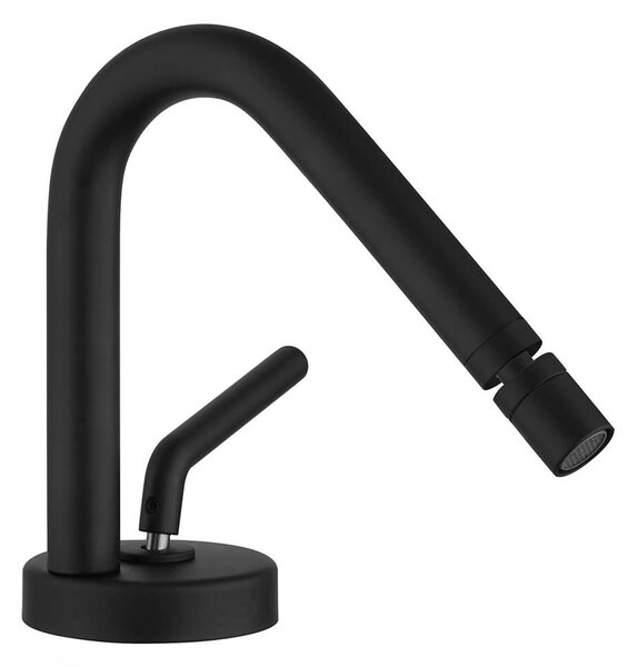 Miscelatore bidet Jacuzzi Rubinetteria nero opaco serie Lumos per piletta click clack