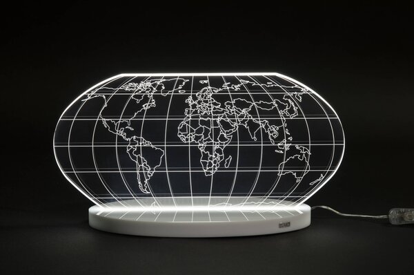 Lampada colombo media bianco, dimensioni 32x12,5xH19 cm, peso 1,43 kg, spessore 12 mm