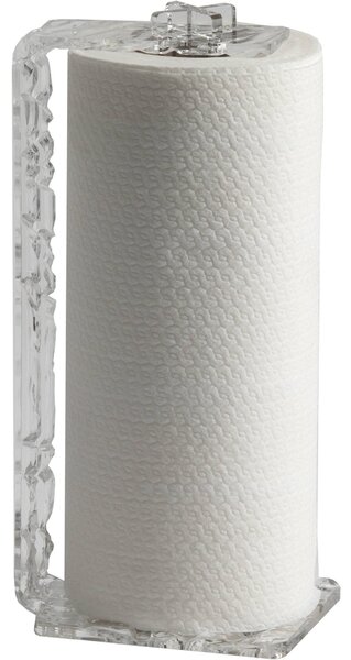 Portarotoli Verticale per i rotoli asciugatutto like water , dimensioni 10,5x10,5xH24 cm, peso 0,375 kg, spessore 4 mm trasparente ICE