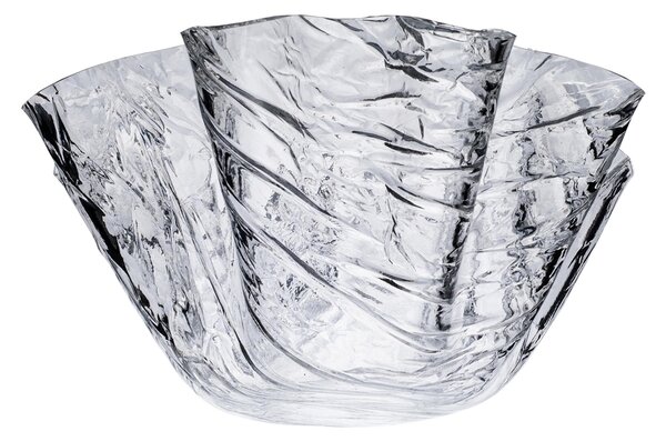 Porta vaso contenitore in cristallo acrilico LIke Water Versione Big diametro 28xh16 cm spessore 5 mm colore trasparente ICE