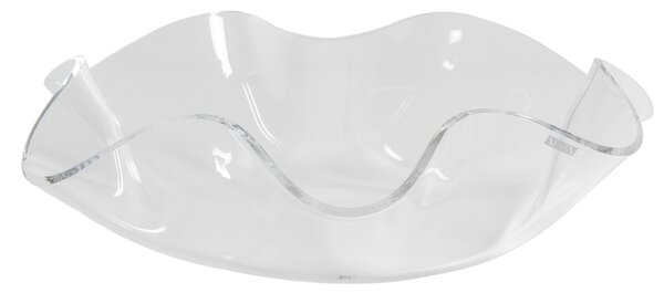 Centrotavola, portafrutta in cristallo acrilico LIke Water Versione Big diametro 45xh15 cm spessore 5 mm colore trasparente