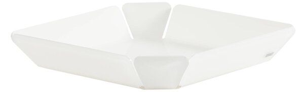 Centrotavola Vassoio , esagonale fruttiera , LiKE Water in Cristallo Acrilico dimensioni 29x28,5xH5,5 cm, spessore 5 mm bianco satinato