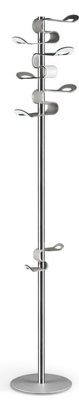 Appendiabiti 38x38xh176 cm KAA base e supporto in acciaio lucido particolari in plexiglas Tortora