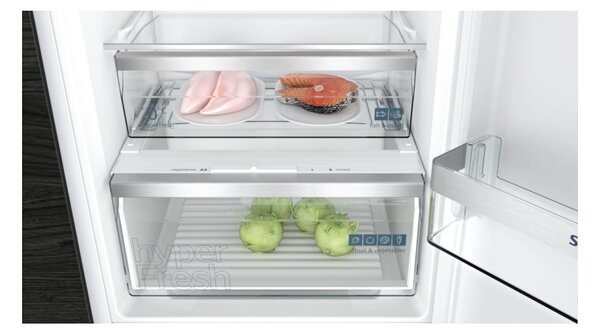 Siemens KI86NVSE0 Frigorifero Incasso Combinato NoFrost hyperFresh Porta Traino 177x54 cm Classe E