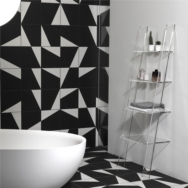 Libreria Scaffale in cristallo Acrilico Way Up medium trasparente incolore, dimensioni 43x31,5xH150 cm, spessore 10 mm
