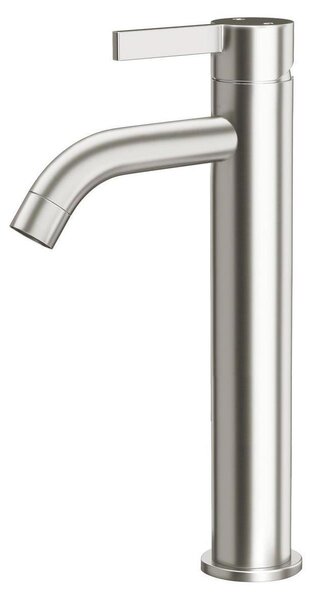 Miscelatore monocomando per lavabo, in acciaio inossidabile, flessibile, con un solo foro, a risparmio idrico