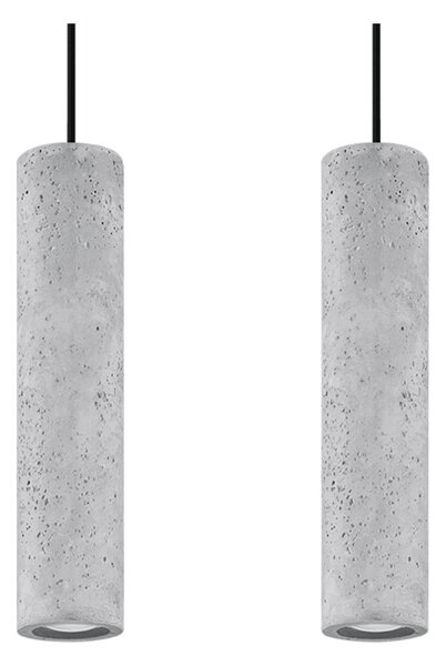 Lampada a sospensione in cemento, lunghezza 34 cm Fadre - Sollux