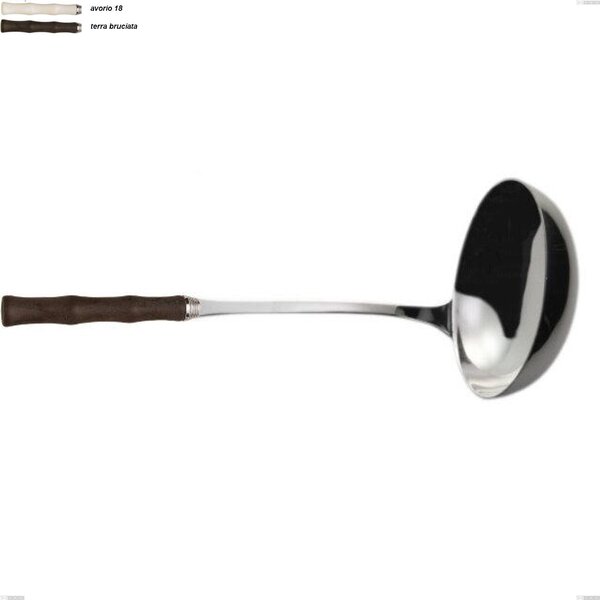 Mestolo acqua eme, Acciaio 18/10 AISI 304 lucido manicatura acrilica, lunghezza 274 mm