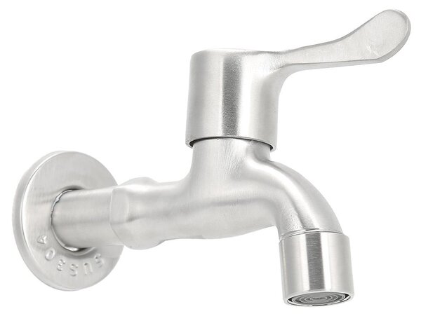 Miscelatore monocomando in acciaio inossidabile da G1/2 pollici per lavatrice, rubinetto monocomando per acqua fredda, rubinetto per bagno