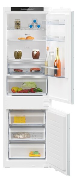 Neff KI7862SE0 Frigorifero Incasso Combinato NoFrost CoolAirFlow 2x FreshSafe Porta Traino 177x54cm N50