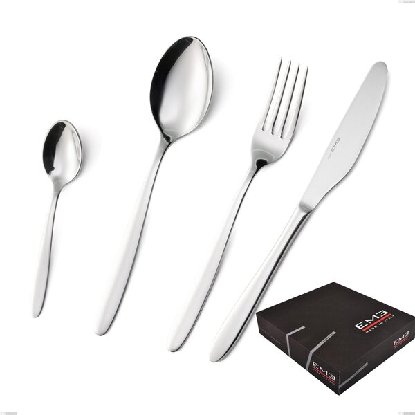 Servizio Posate 75 Pezzi ARMONIA in acciaio inox 18.10 lucidato a specchio spessore 3 mm in Confezione Regalo