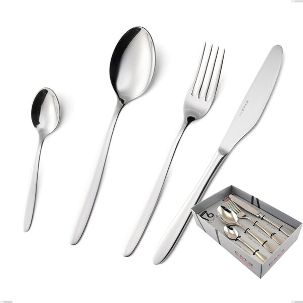 Confezione vetrina 16 pezzi armonia, Acciaio inox Aisi 304 lucido, spessore 3 mm
