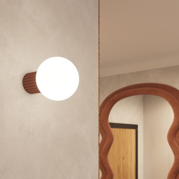 Lampada da parete marrone chiaro ø 12 cm Orbital – Sollux