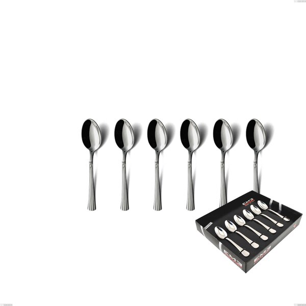 Confezione vetrina 6 pezzi moka bavaria, Acciaio inox (Aisi 304) lucido stile classico