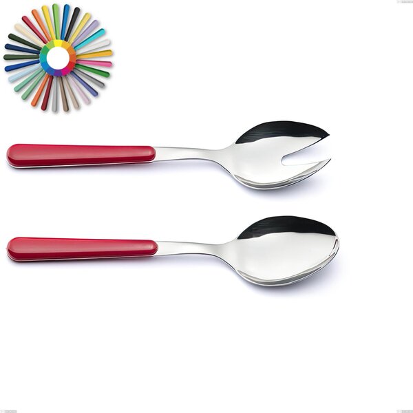 Coppia insalata Brio, Acciaio inox 18.c (AISI 430), manici in abs Dimensioni lunghezza 22,5 cm