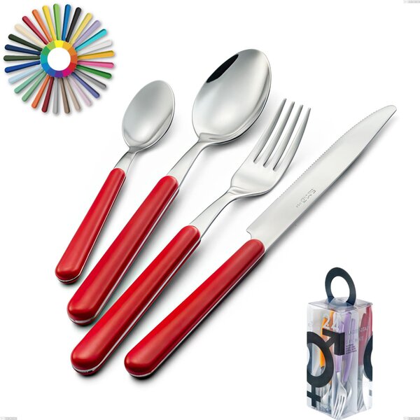 Confezione You&Me 24 pezzi posate Brio, Acciaio inox 18.c (AISI 430), manici in abs