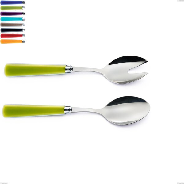 Coppia insalata candy eme, Acciaio 18/10 AISI 304 Lucido manicatura acrilico