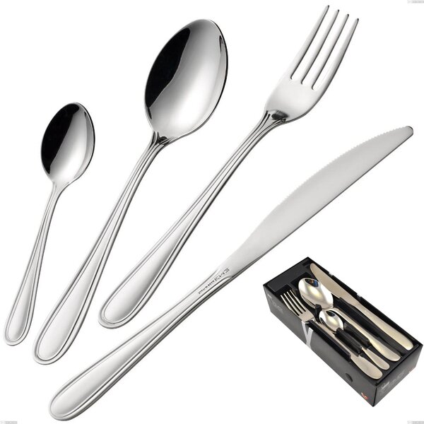Confezione salvaspazio 24 pezzi coltello economico City, Inox 18.10 (Aisi304), spessore 1.8 mm