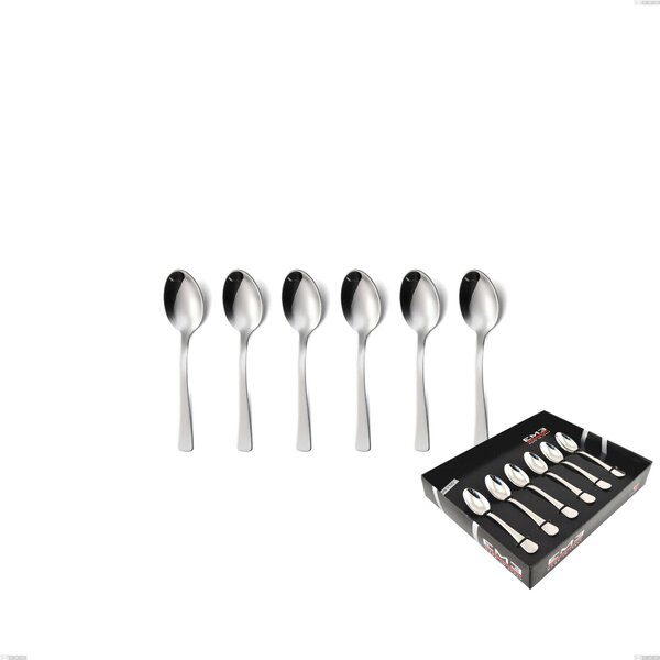 Confezione vetrina 6 pezzi moka doram, Acciaio inox Aisi 304 lucido, spessore 2.5 mm