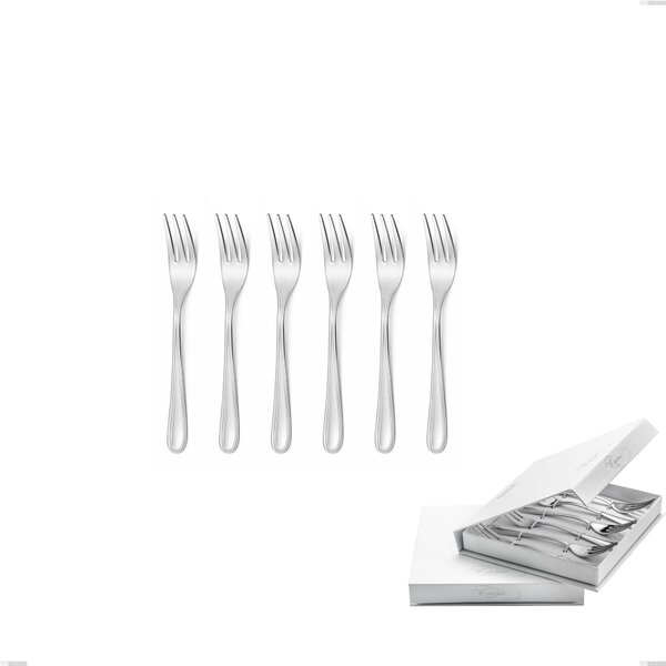 Confezione a libro 6 pezzi forchette dolce City, Inox 18.10 (Aisi304), spessore 1.8 mm