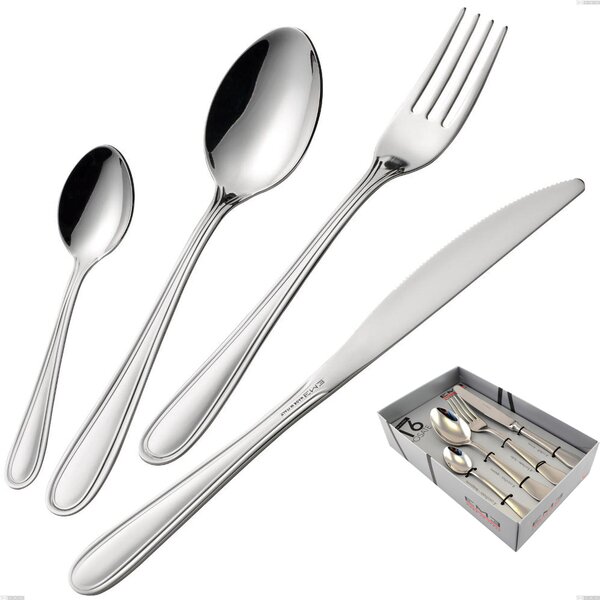 Confezione vetrina 16 pezzi coltello economico City, Inox 18.10 (Aisi304), spessore 1.8 mm