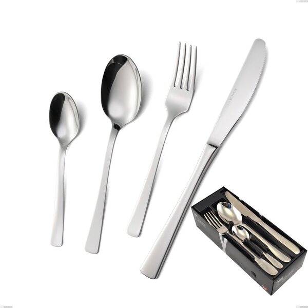 Confezione salvaspazio 24 pezzi coltello economico doram, Acciaio inox Aisi 304 lucido, spessore 2.5 mm