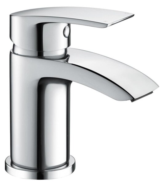Miscelatore monocomando per lavabo, finitura cromata, modello a cascata, materiale: ottone, pressione dell'acqua: 0,5-10 bar