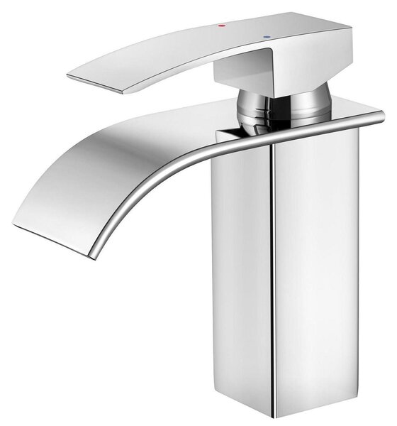Miscelatore per lavabo a cascata, 85 mm, cromo, acciaio inossidabile