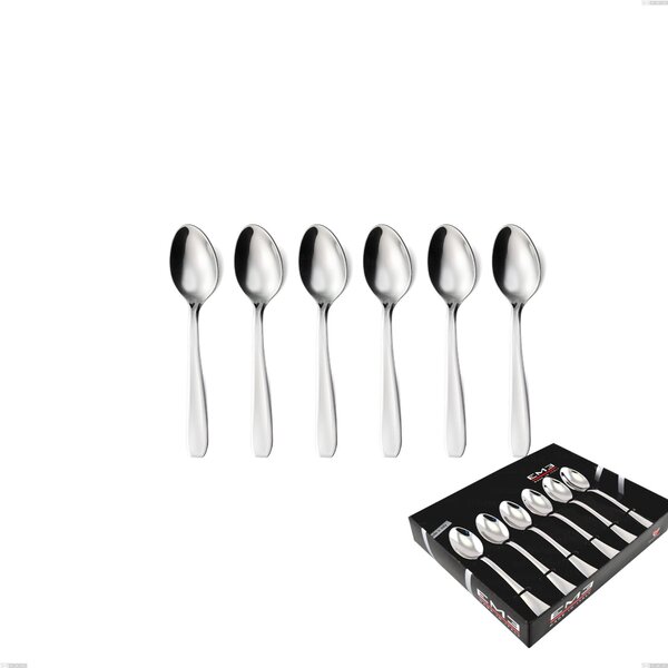 Confezione vetrina 6 pezzi caff� eco, Acciaio inox Aisi 430 NIchel Free Posate Lucide, spessore 1.5 mm